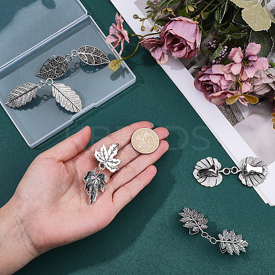 5Pcs 5 Styles Alloy Cardigan Clips AJEW-SC0004-38AS-1