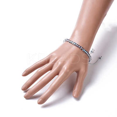 Electroplate Glass Braided Beaded Bracelets BJEW-JB04236-02-1