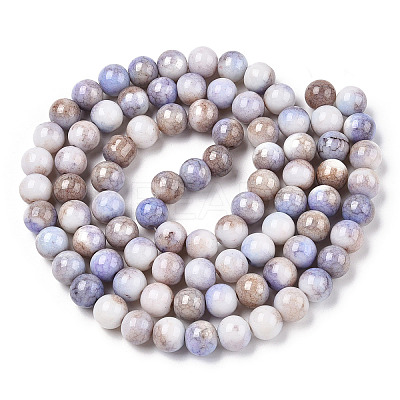 Ombre Effect Dyed Crackle Glass Round Beads Strands GLAA-T031-10mm-01B-A-1