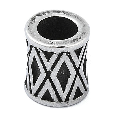 304 Stainless Steel European Beads STAS-H219-01AS-1
