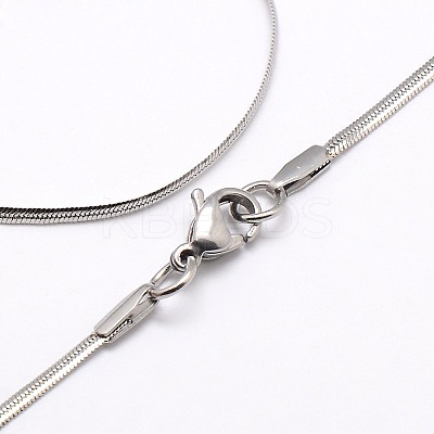 Tarnish Resistant Trendy Men's 304 Stainless Steel Herringbone Chain Necklaces NJEW-M074-B-03-1