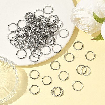 Tarnish Resistant 304 Stainless Steel Open Jump Rings STAS-J013-14xx1.2mm-01-1