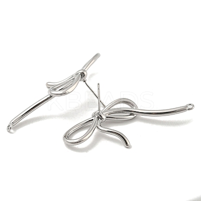 Left and Right Brass Cubic Zirconia Stud Earring Findings LS-KK-R154-09P-1