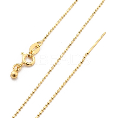 1mm Brass Ball Chain Adjustable Slider Necklaces KK-K398-28G-1