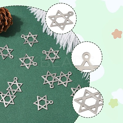150Pcs 201 Stainless Steel Pendants STAS-YW0003-05-1