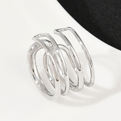 304 Stainless Steel Cuff Rings RJEW-P153-05P-1