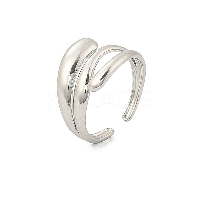 304 Stainless Steel Cuff Rings for Women LS-RJEW-G338-21P-1
