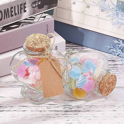 DIY Heart Shape Transparent Glass Bottles Kits AJEW-BC0006-04-1