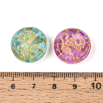 Baking Paint Transparent Glass Beads DGLA-N018-16-1