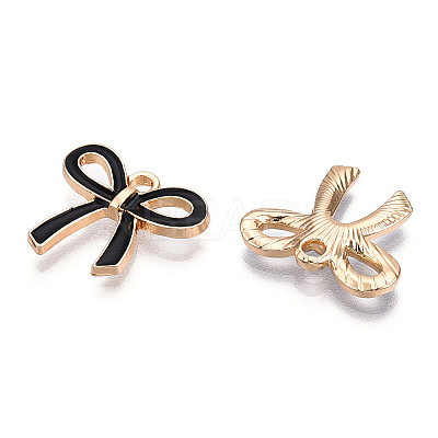 Light Gold Plated Alloy Pendants ENAM-T009-40C-1