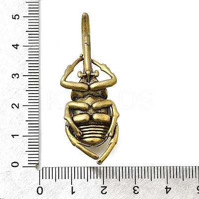 Brass Beetle Figurine Statue for Living Room Table Home Decoration DJEW-Q008-03AB-1