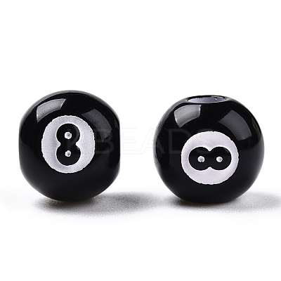 Spray Painted Acrylic Beads SACR-N009-05-1