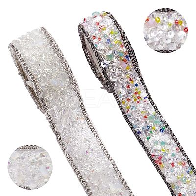 2 Strands 2 Styles Hotfix Resin Rhinestone Tape DIY-SZ0002-18-1