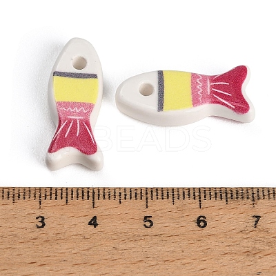 Printed Handmade Porcelain Pendants PR-CBAB520-02E-1