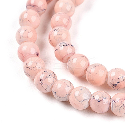 Baking Paint Glass Beads Strands DGLA-N003-4mm-C02-1