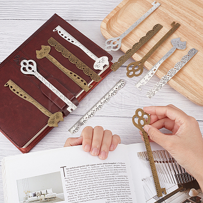 12Pcs 6 Style Tibetan Style Alloy Rulers FIND-SC0006-92-1