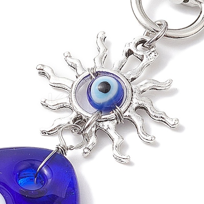 Evil Eye Lampwork Pendant Decorations HJEW-JM01996-02-1