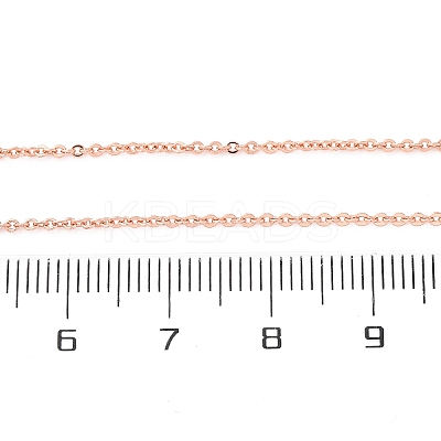 1.5MM Brass Cable Chain Necklace Making NJEW-D302-75RG-1