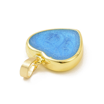 Real 18K Gold Plated Eco-friendly Rack Plating Brass Enamel Pendants KK-F843-06G-02-1