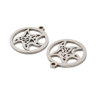 201 Stainless Steel Pendants STAS-C141-02B-P-1
