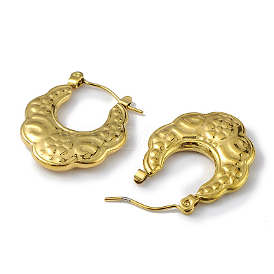 Ion Plating(IP) 304 Stainless Steel Bohemia Teardrop Hoop Earrings for Women EJEW-I284-05G-1