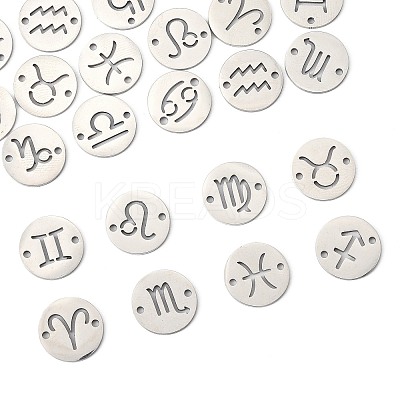 24Pcs 12 Styles 201 Stainless Steel Links/Connectors STAS-FS0001-98-1