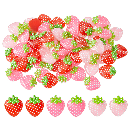 60Pcs 3 Colors Transparent Resin Cabochons RESI-HS0001-05-1
