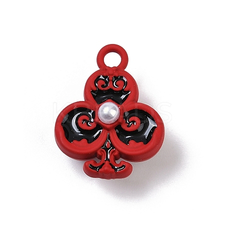Spray Painted Alloy Pendants PALLOY-S038-08A-1