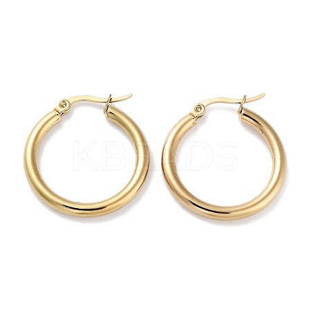 Ring 304 Stainless Steel Hoop Earrings for Women Men EJEW-B049-01B-G-1