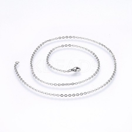 Non-Tarnish 304 Stainless Steel Cable Chains Necklaces LS-NJEW-F226-04P-04-1