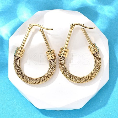 201 Stainless Steel Hoop Earrings LS-EJEW-Q026-15G-A-1