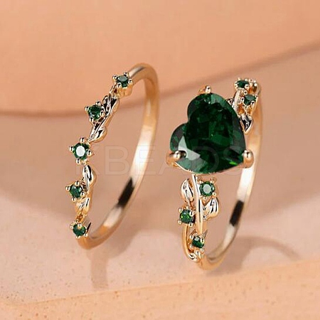 Heart Alloy Finger Rings for Women FS-WG1A204-04-1