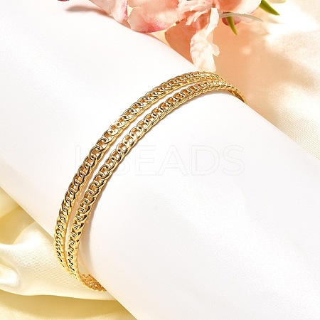 304 Stainless Steel Open Cuff Bangles for Women BJEW-Z083-02G-08-1