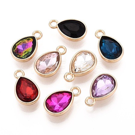 Rack Plating Alloy Rhinestone Pendants PALLOY-T091-30M-1