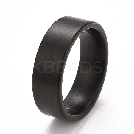Ion Plating(IP) 304 Stainless Steel Plain Band Finger Ring for Men Women RJEW-E062-A01-03EB-1