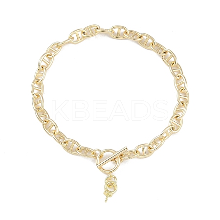Brass Mariner Link Chain Bracelet Making KK-U020-12G-1