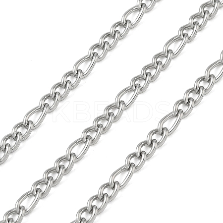 304 Stainless Steel Figaro Chains CHS-G050-04P-1