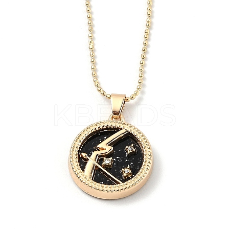 Alloy Rhinestone Pendant Necklaces NJEW-H306-A10-G-1