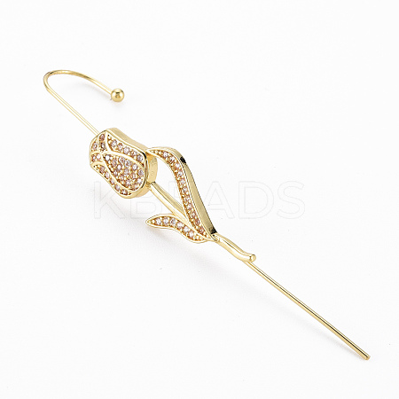 Tulip Flower Stud Earring EJEW-N099-008-NF-1