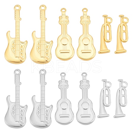 12Pcs 6 Style 304 Stainless Steel Pendants & Cabochons for Enamel STAS-UN0036-84-1