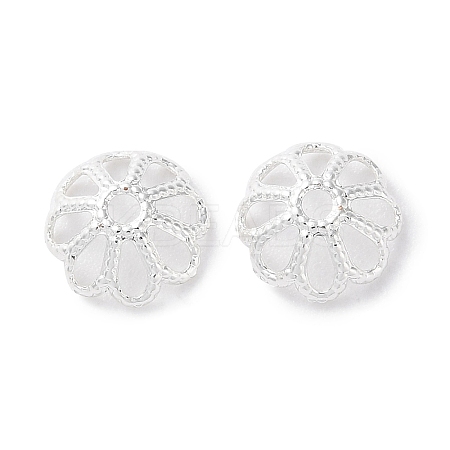 Rack Plating Brass Bead Caps KK-F090-21S-02-1