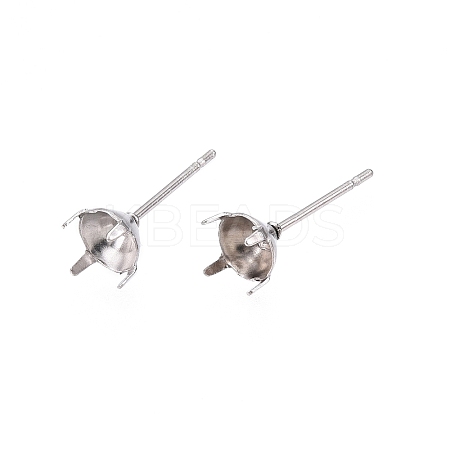 Non-Tarnish 316 Surgical Stainless Steel Stud Earring Setting X-STAS-S117-023B-1