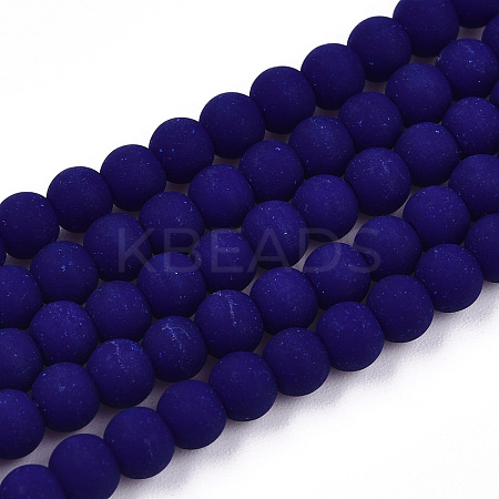 Opaque Glass Beads Strands X-GLAA-T032-P4mm-MD03-1