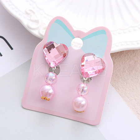 Alloy Plastic Clip-on Earrings for Kid WG21FF0-31-1