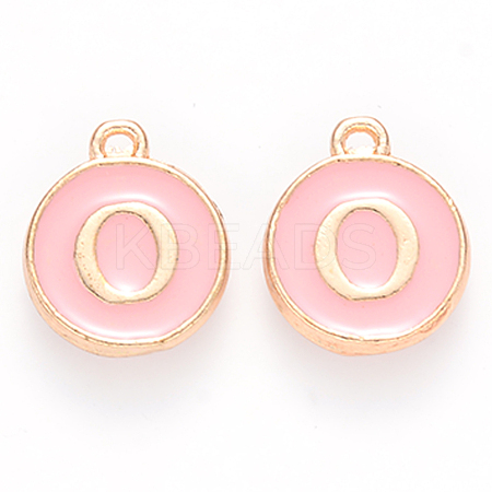 Golden Plated Alloy Enamel Charms ENAM-S118-07O-1
