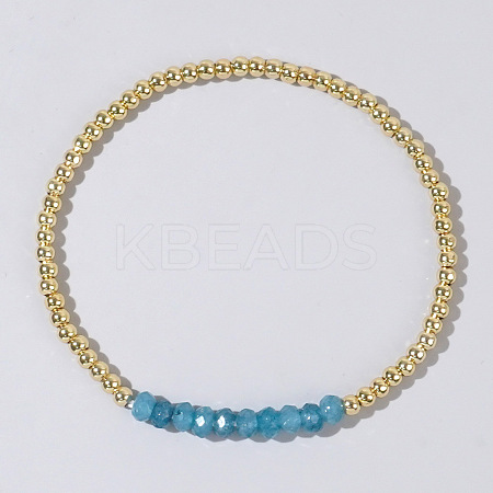 Colorful Mixed Brass Synthetic Gemstone Bead Copper Bracelet Women's Fashion Jewelry Wholesale RJ2833-6-1