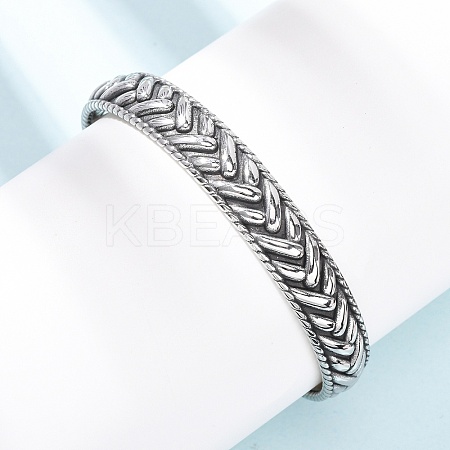 Retro 316 Surgical Stainless Steel Cuff Bangles BJEW-C142-14C-AS-1