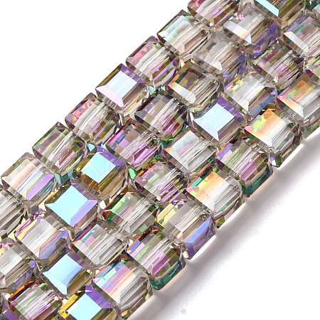 Electroplate Glass Beads Strands EGLA-H108-01A-AB09-1