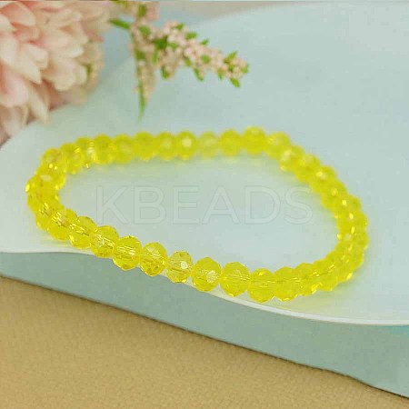 Classic Ethnic Style Faceted Glass Stretch Bracelets for Women RE4529-4-1