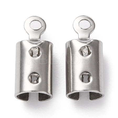 Non-Tarnish 304 Stainless Steel Cord Ends LS-X-STAS-H124-11P-1